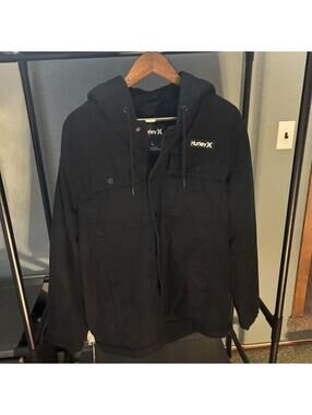 Cotton/sherpa Black Hurley jacket #skater